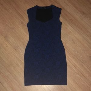 Fitted dress, Blue, Small